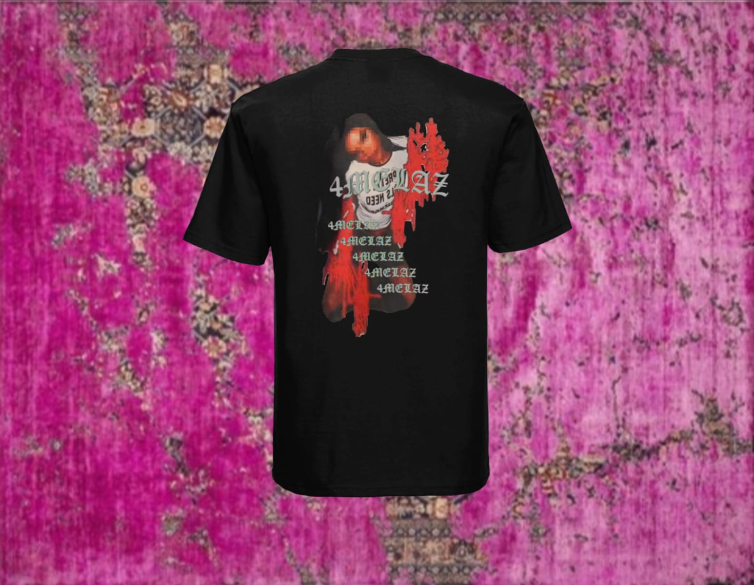 Tricou Blured Black