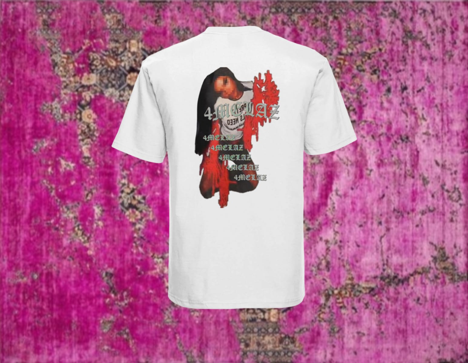 Tricou Blured White